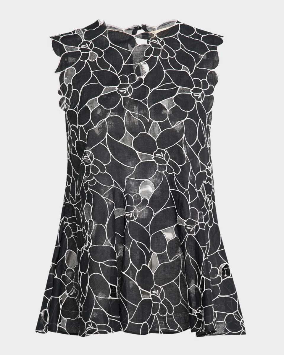 Ali Embroidered Sleeveless Top